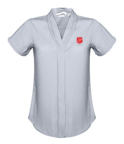 Salvation Army Ladies Madison Short Sleeve - Silver Mist